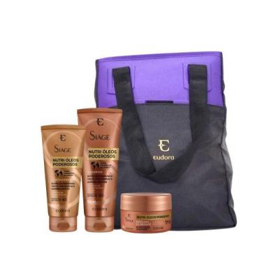 Imagem de Kit siàge nutri óleos poderosos shamp + condic + masc +bolsa - EUDORA