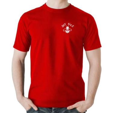 Imagem de Camiseta Algodão Bee Nice - Foca na Moda, Vermelho, G
