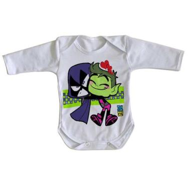 Imagem de body nenê criança roupa bebê manga longa Jovens Titãs  Mutano - Empóri