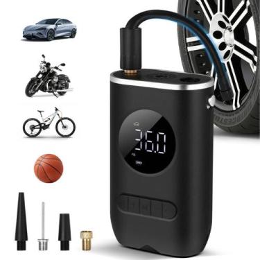 Imagem de Bomba De Encher Pneu De Carro Bike Moto Elétrica Portátil - Home Goods