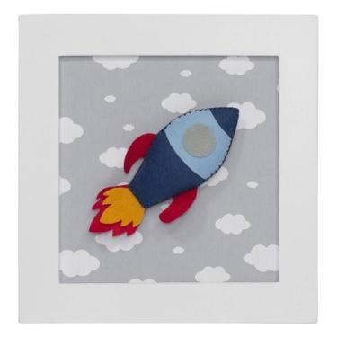 Imagem de Quadro Decorativo Foguete Quarto Bebê Infantil Menina Menino - Potinho