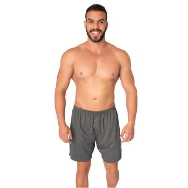 Imagem de Cueca Samba Canção Malha Short Masculino - Bella Fiore Modas, Cinza, G