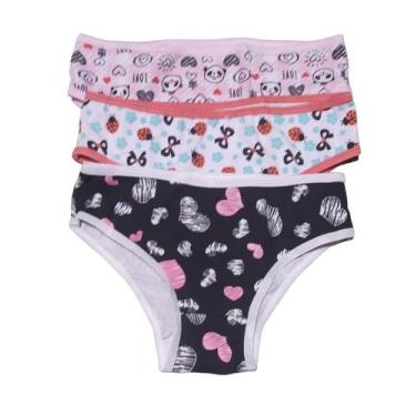 Imagem de 3 Calcinhas Infantil Juvenil De Cotton Algodão Confortável - DANI LING