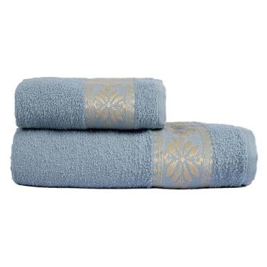 Imagem de Kit de Toalhas Para Banho Tamanho Casal Bordada de Algodão - Bella Enx