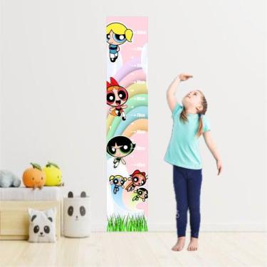 Imagem de  Régua De Crescimento Infantil Arco Iris Meninas Super Poderosas - Atu