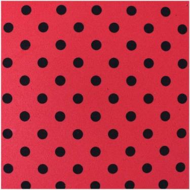 Imagem de Placa em EVA Estampado 60X40CM Poá PRETO/VERMELHO 2MM Pacote com 5 Fol