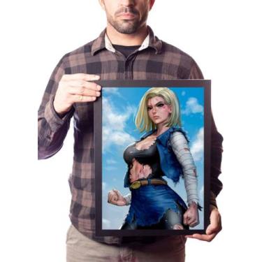 Imagem de Poster Com Moldura A3 Androide 18 - Fanarte