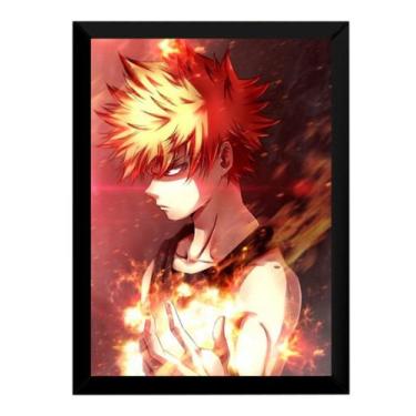 Imagem de Quadro Anime Boku No Hero Academia Arte Poster Moldurado - Fanarte