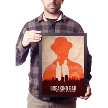 Imagem de Quadro A3 Minimalista Breaking Bad Com Moldura - Fanarte