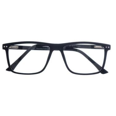 Imagem de Armação Óculos Para Grau Masculino Quadrado Blumenau Preto - Palas Eye