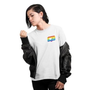 Imagem de Camiseta Feminina 1 Seguidor LGBT Arco íris Baby Look - Hipsters, G, B