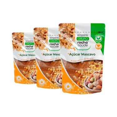 Imagem de Açúcar Premium Mascavo Kit 3 100% Orgânico 200g - Grupo Rocha Saúde