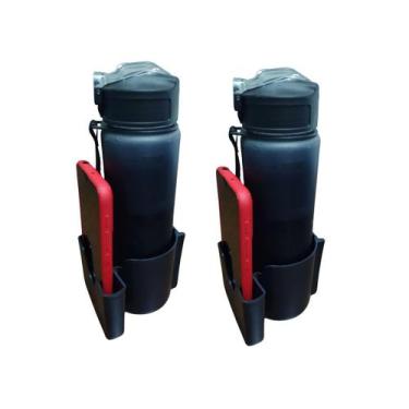 Imagem de 2pc - Suporte P/ Garrafa E Celular Uso em Aparelhos Academia - Suporte