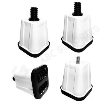 Imagem de Pés com Rodízios para Fogão, Geladeira e Freezer - Quality, Branco