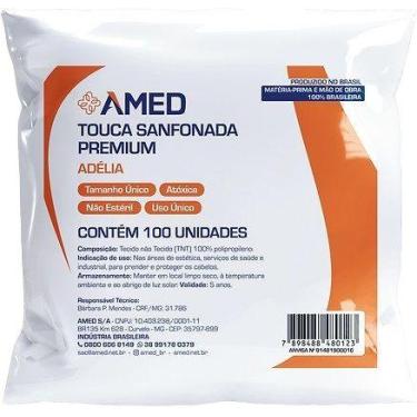 Imagem de Touca Descartável Sanfonada Branca C/ Elástico C/100 - Amed