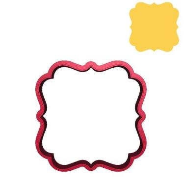 Imagem de Cortaddor Contorno Placa Moldura Quadrado Estilo - DOCE IMPRESSO,  4,5