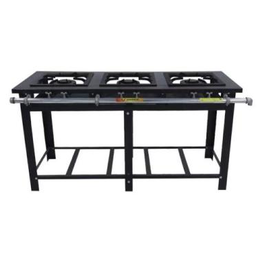 Imagem de Fogão Industrial à Gás 3 Bocas com Pés Maxi M3PD Venâncio