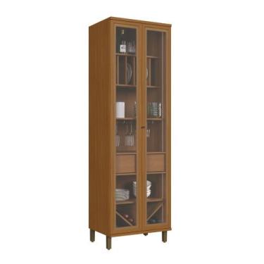 Imagem de Cristaleira Indekes Imperial Led 2 Portas Vidro 70cm, FREIJO