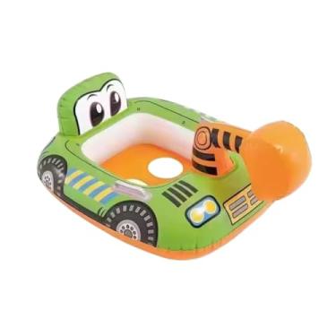 Imagem de Boia Infantil Bebê Fralda Inflável para Piscina e Praia Azul ou Verde Mini Construtor Segurança e Diversão (Verde)