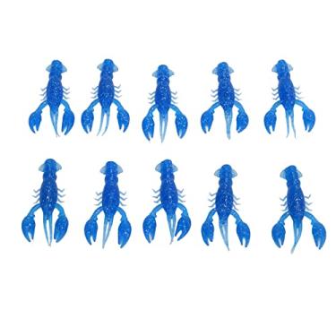 Imagem de Iscas de Pesca, Isca Macia Crawdad 10 Unidades Isca de Pesca Macia PVC Camarão Iscas Artificiais Macias 10 Unidades Isca Macia de Pesca Isca Crawdad para Pesca do Robalo (Um