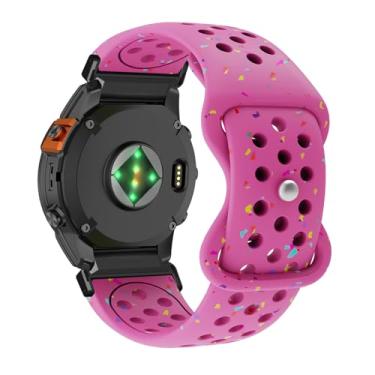 Imagem de Pulseiras Compatíveis com Garmin Fenix 5X GPS/Fenix 5X Puls, Pulseira Esportiva Respirável de Silicone Macio Pulseira de Substituição para Garmin Fenix 5X GPS/Fenix 5X Puls para Mulheres e Homens (7)
