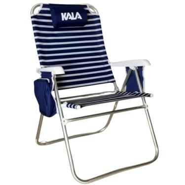 Imagem de Cadeira De Praia Reclinável Em Alumínio 5 Posições C/Porta Copos + Bolsa Térmica