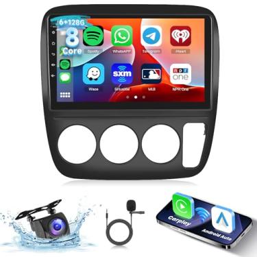 Imagem de Hodozzy [6G + 128G] Rádio automotivo de 8 núcleos para Honda CRV 1997-2001 com Android 13, tela IPS de 9 polegadas, Bluetooth, GPS, Carplay sem fio, Android Auto, WiFi, USB
