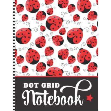Imagem de Dot Grid Notebook: Large 8.5x11 Journal / 400 Dotted Pages (200 Sheets) / With Blank Index & Page Numbers/Sketching - Note Taking Gift For Creative ... Black Ladybug - Garden Insect Art Pattern