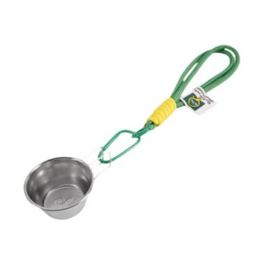 Imagem de Dynwave Tigela de isca de pesca, copo de acampamento, fácil de usar, reutilizável, portátil, compacta, caixa de comida para peixes, caixa de armazenamento, Verde