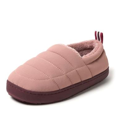 Imagem de Dearfoams Pantufa feminina leve de espuma viscoelástica fácil de colocar e tirar nas costas fechada, Malva, 9-10