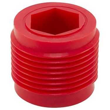 Imagem de Caplugs 99196174 Plugue rosqueado de plástico para conexões hidráulicas de anel de vedação de face plana. PDH-1 3/16-12, PE-HD, para plugue tamanho da rosca 3,5-16 polegadas, vermelho (pacote com 100)