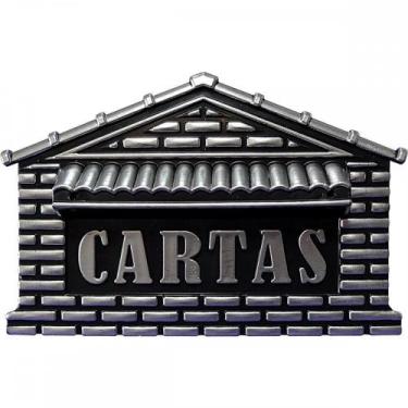 Imagem de Caixa Carta Real Plastico''Casinha''N04P Prata Media 67