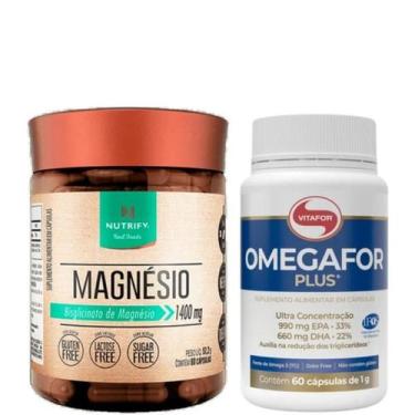 Imagem de Kit Omegafor Plus 60 Capsulas + Magnesio 1400mg  - NUTRIFY