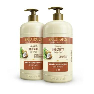 Imagem de Kit Bio Extratus Umectante Óleo de Coco Shampoo e Condicionador 1L