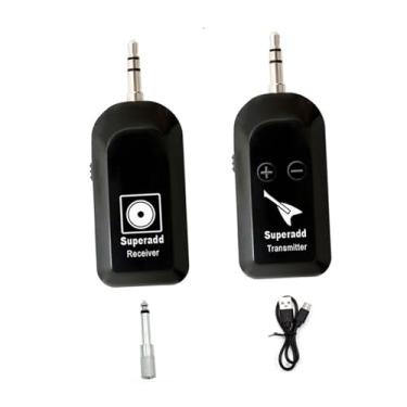 Imagem de menolana Transmissor e receptor de guitarra, eletrônico de guitarra, transmissor e receptor de áudio multiuso para baixo, teclado e piano, 1 a 1