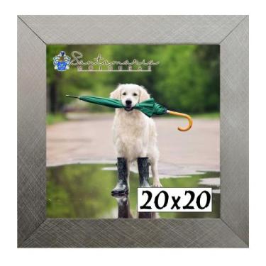 Imagem de Porta Retrado Molduras 20x20 Prateado - Santamaria Molduras