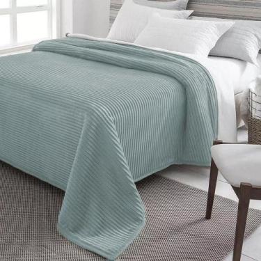 Imagem de Cobertor Casal Dyuri Sherpa Liso - Jolitex, VERDE