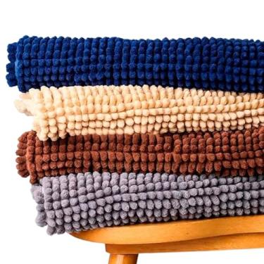 Imagem de Kit Tapete Banheiro 40x60 Antiderrapante Bolinha Microfibra Macarrão Luxo