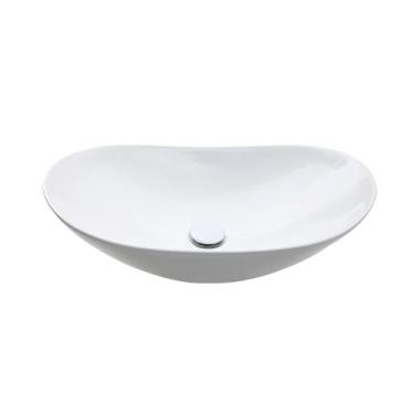 Imagem de Pingoo.casa, Cuba de Apoio para Banheiro Oval Louça Cerâmica Esfena - Branco