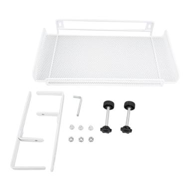 Imagem de Sob Organizador de Arame de Mesa, o Grampo de Aço Carbono na Bandeja de Gerenciamento de Cabos Multi Funcional Em Malha de Metal Sob a Prateleira para o Escritório Em Casa (Branco)