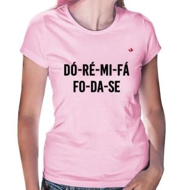 Imagem de Baby Look Dó-Ré-Mi-Fá-Fo-Da-Se - Foca na Moda, Rosa bebê, G