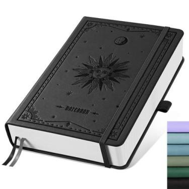 Imagem de Caderno EMSHOI A5 - Diário de Couro com Capa Dura e 320 Páginas