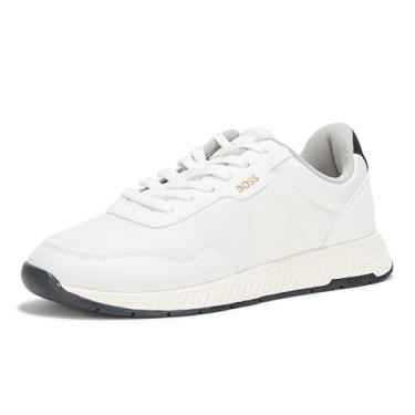 Imagem de BOSS Tênis masculino Essential Low Profile, Osso branco, 38