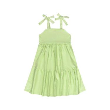 Imagem de Vestido com Alças em Tecido para Menina Guloseima, Verde, 2