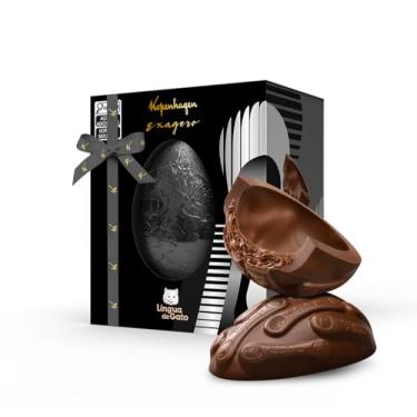 Imagem de Ovo de Páscoa Chocolate Kopenhagen Exagero Língua de Gato, Chocolate ao Leite com Recheio Trufado, 370g
