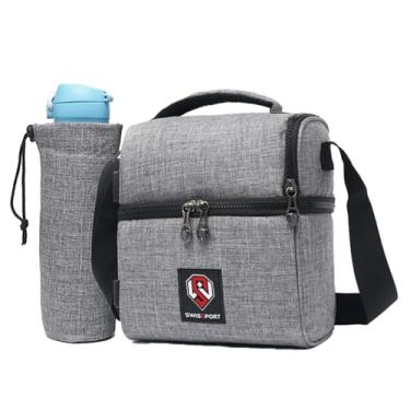 Imagem de Bolsa Lancheira Térmica Swissport Fitness Impermeável Marmita Trabalho