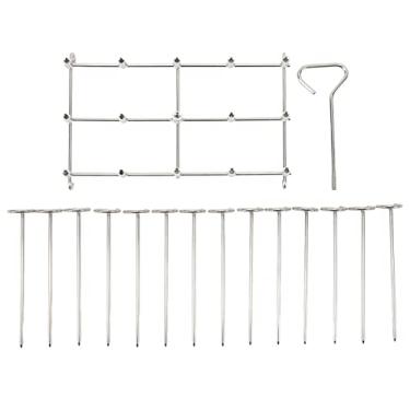 Imagem de Suporte para espeto de fritadeira GRCFUMO, suporte para espeto de aço inoxidável, grelha para espeto vertical, churrasqueira vertical, suporte para espeto, grelha para fritadeira