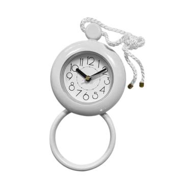 Imagem de IEUDNS Timer de chuveiro de chuveiro do banheiro com corda branca fácil a decoração de relógio de chuveiro à prova d'água para o quarto do dormitório