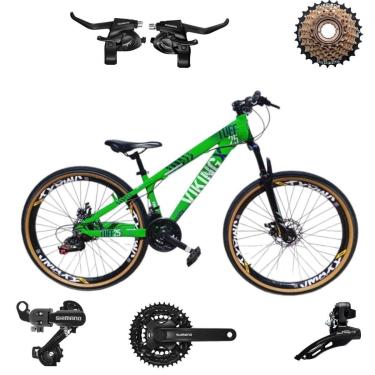 Imagem de Bicicleta 26 VikingX T25 21v Shimano Avançado Freeride Pneu Aro 26 Balão Faixa Amarela-Unissex