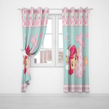 Imagem de Cortina Decorativa Moranguinho - KN DECOR, 2,80x1,60